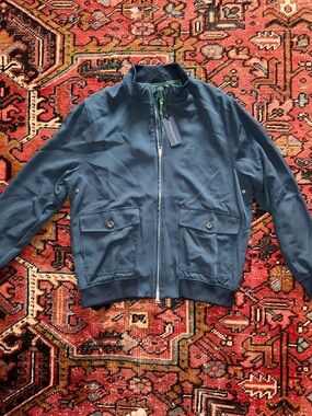 Masters Navy Zip-Up Bomber Jacket